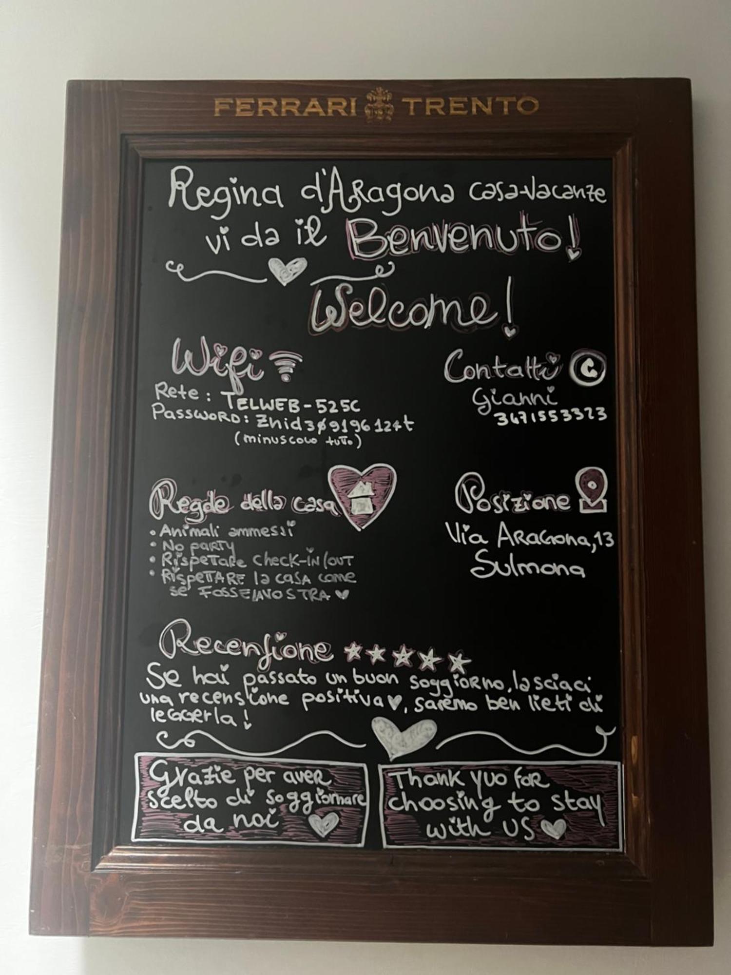 Regina D'Aragona Casa Vacanze Sulmona Exteriér fotografie